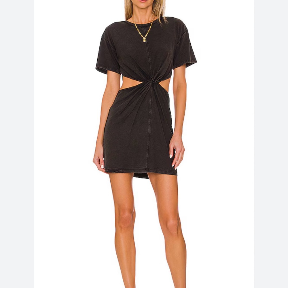 L Space Lost Winds Black Cut-Out Dress